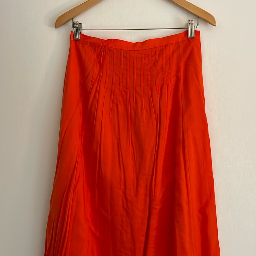 Loft Orange Maxi Skirt